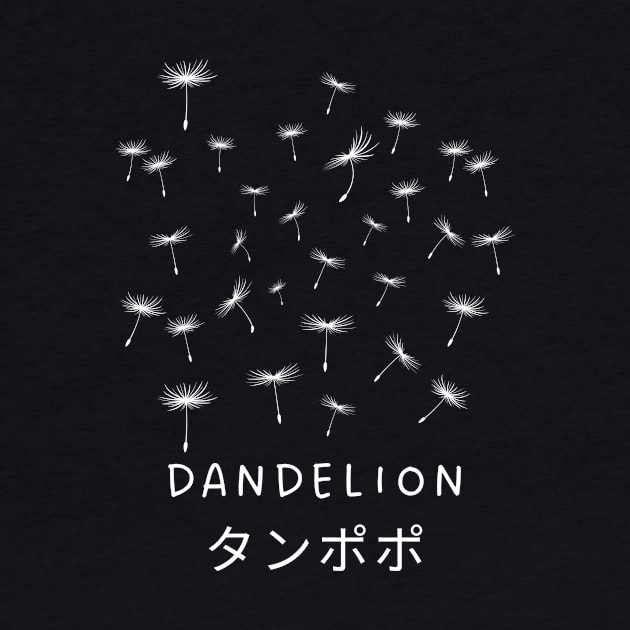 Dandelion Minimalist Vintage Retro Positive Since by Flowering Away